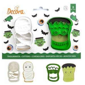 Set 2 Tagliapasta Monsters in plastica 4x6x2,2 cm *