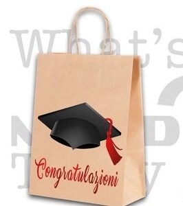 Busta Sacchetto con scritta Laurea 25x20x8 cm *