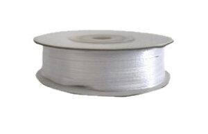 Rotolo Nastro Doppio Raso Bianco 3 mm 50 mt *