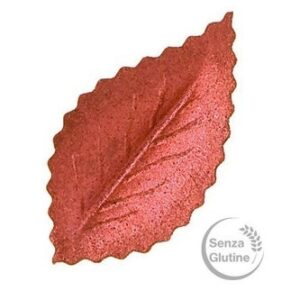 Foglie in Cialda Rosso Metal 4,2 cm 40 pz *