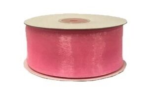 Rotolo Nastro Organza Rosa 40 mm 50 mt *