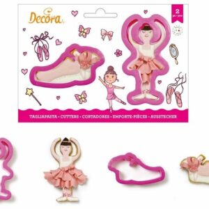 Set 2 Tagliapasta in plastica Ballerina e Scarpette *