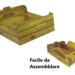 Cassetta in cartone effetto Legno 42x29x14 cm *