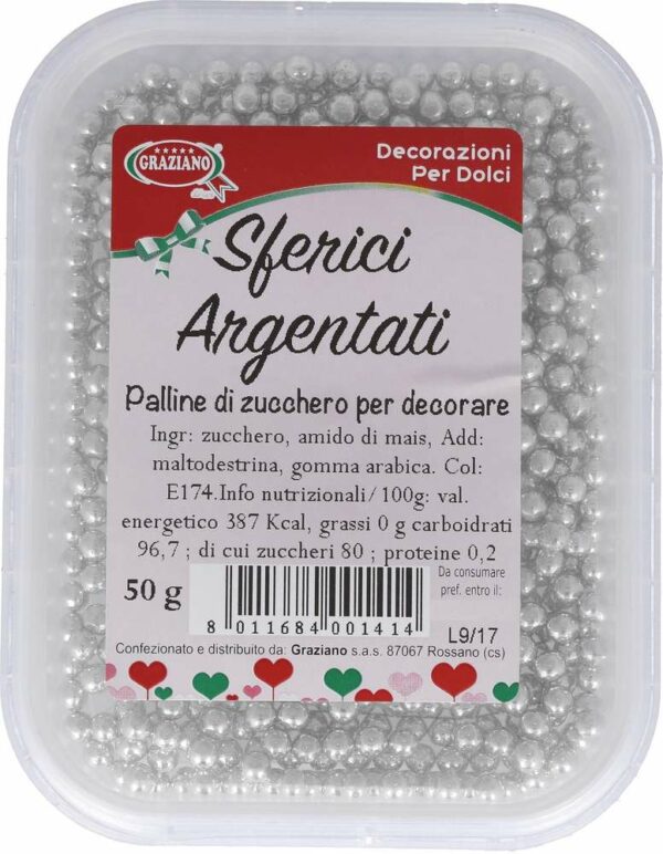 Perle di Zucchero Argentate 50 grammi *