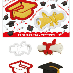 Set 2 Tagliapasta in plastica Tocco e Pergamena Laurea *