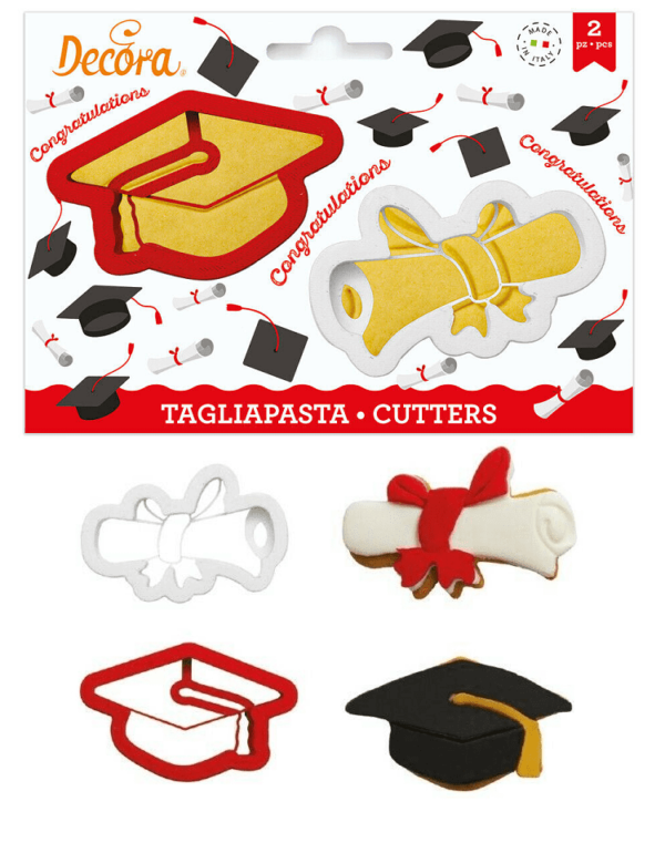 Set 2 Tagliapasta in plastica Tocco e Pergamena Laurea *