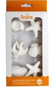 Decorazione in Zucchero Conchiglie 9 pz*