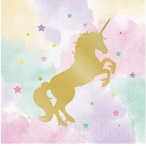 Tovaglioli 33×33 cm Unicorno Dorato 16 pz